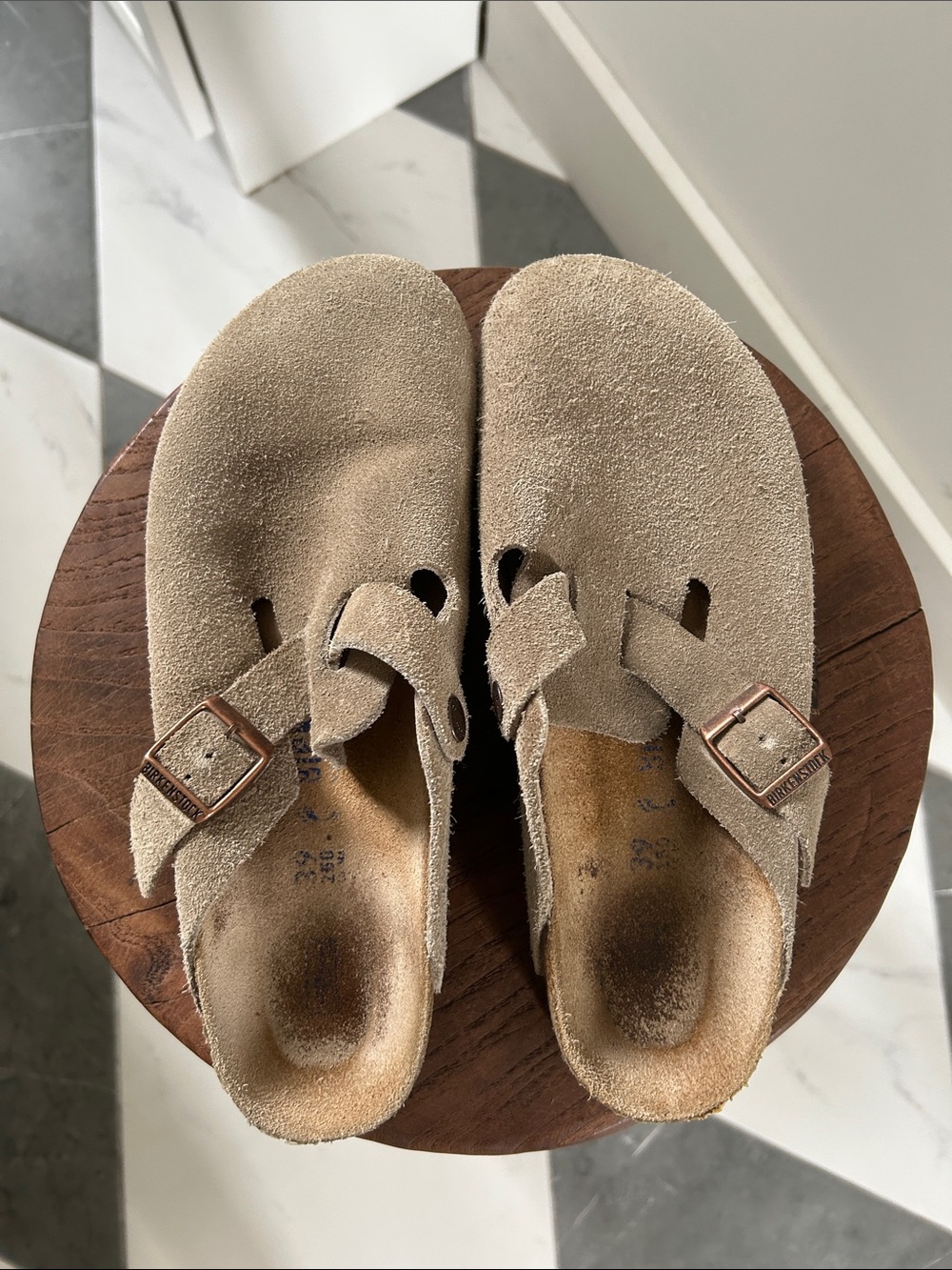 Birkenstock Boston Clog | Taupe Suede | 39
